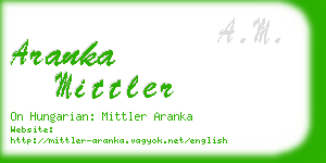 aranka mittler business card